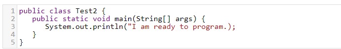 A program with an error